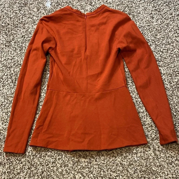 Phillip Lin 3.1 Orange Bodycon Peplum Top - Picture 6 of 8